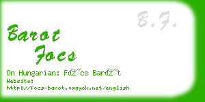 barot focs business card